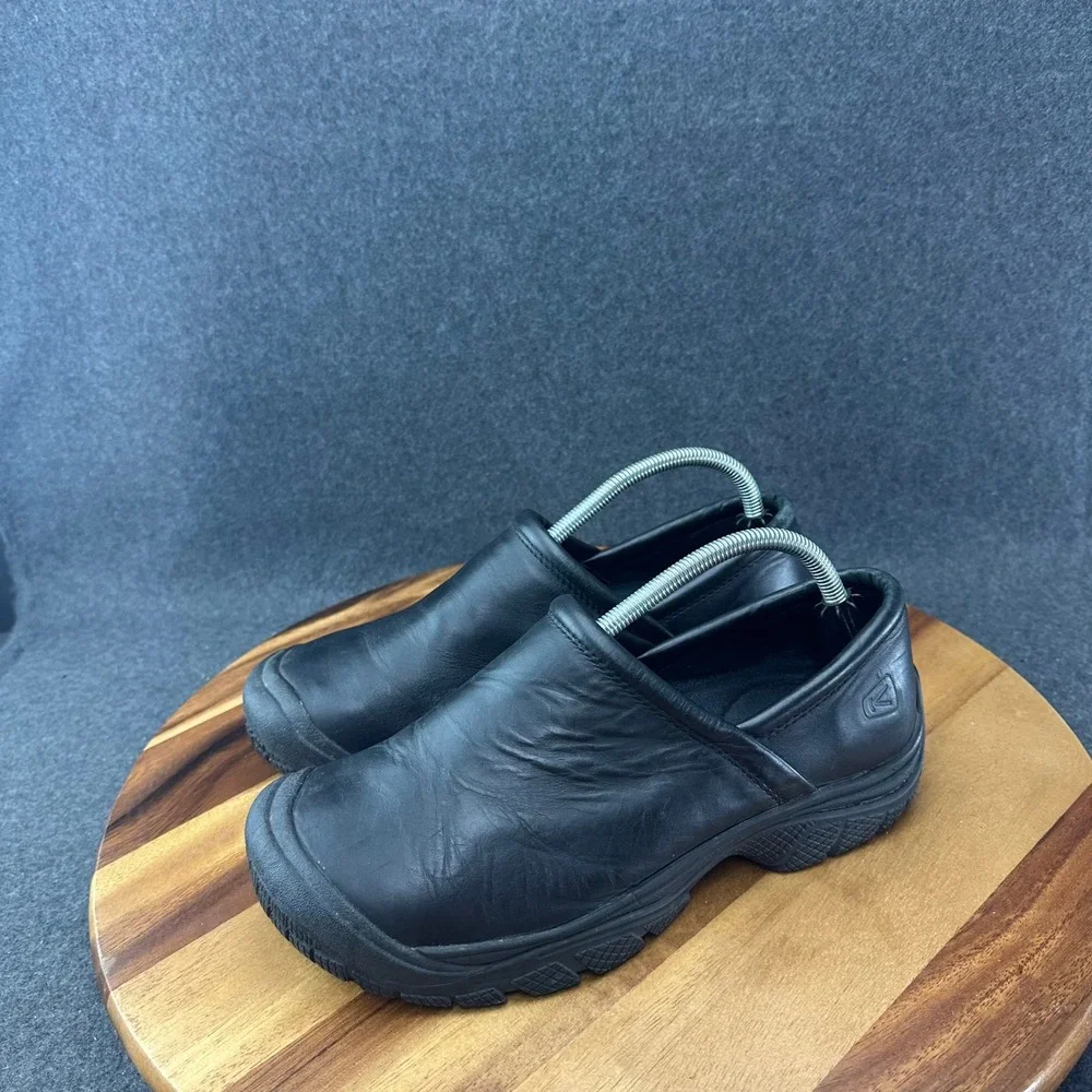 KEEN Utility Work Shoes PTC Slip-On II Men's Size 9 Black Water Oil Resistant
